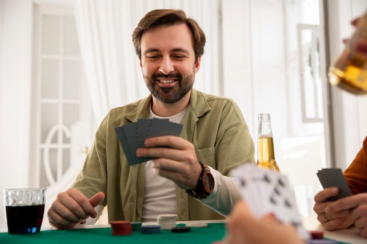 Pengguna mobile membaca profil platform